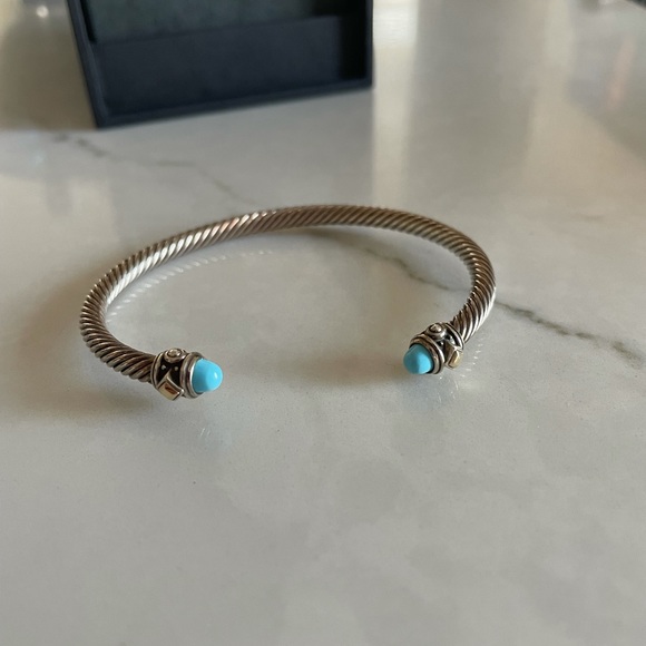 David Yurman Turquoise Cable Classic Bracelet - Picture 3 of 4